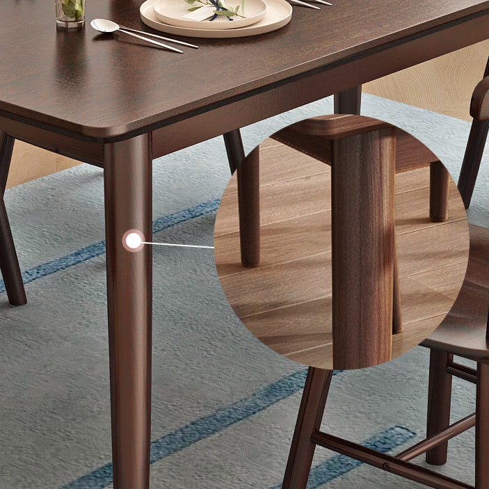 Contemporary Rectangle Dining Table Rubberwood Solid Wood Table with 4 Legs for Home Kitchen Dinner Clearhalo ' dining_table' 'Dining Tables & Seating' 'Dining Tables' 'furn' 'furn_dining_table' 'Furniture' 'furniture_dining_table' 'Kitchen & Dining Furniture' 'kitchen&dining_furn' 'kitchen' 'kitchen_dining_table' 3642454