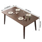Contemporary Rectangle Dining Table Rubberwood Solid Wood Table with 4 Legs for Home Kitchen Dinner Clearhalo ' dining_table' 'Dining Tables & Seating' 'Dining Tables' 'furn' 'furn_dining_table' 'Furniture' 'furniture_dining_table' 'Kitchen & Dining Furniture' 'kitchen&dining_furn' 'kitchen' 'kitchen_dining_table' 3642457