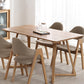 Contemporary Rectangle Dining Table Oak Solid Wood Table with Double Pedestal Clearhalo ' dining_table' 'Dining Tables & Seating' 'Dining Tables' 'furn' 'furn_dining_table' 'Furniture' 'furniture_dining_table' 'Kitchen & Dining Furniture' 'kitchen&dining_furn' 'kitchen' 'kitchen_dining_table' 3642460