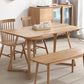 Contemporary Rectangle Dining Table Oak Solid Wood Table with Double Pedestal Clearhalo ' dining_table' 'Dining Tables & Seating' 'Dining Tables' 'furn' 'furn_dining_table' 'Furniture' 'furniture_dining_table' 'Kitchen & Dining Furniture' 'kitchen&dining_furn' 'kitchen' 'kitchen_dining_table' 3642461