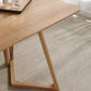 Contemporary Rectangle Dining Table Oak Solid Wood Table with Double Pedestal Clearhalo ' dining_table' 'Dining Tables & Seating' 'Dining Tables' 'furn' 'furn_dining_table' 'Furniture' 'furniture_dining_table' 'Kitchen & Dining Furniture' 'kitchen&dining_furn' 'kitchen' 'kitchen_dining_table' 3642462