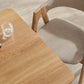Contemporary Rectangle Dining Table Oak Solid Wood Table with Double Pedestal Clearhalo ' dining_table' 'Dining Tables & Seating' 'Dining Tables' 'furn' 'furn_dining_table' 'Furniture' 'furniture_dining_table' 'Kitchen & Dining Furniture' 'kitchen&dining_furn' 'kitchen' 'kitchen_dining_table' 3642463