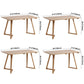 Contemporary Rectangle Dining Table Oak Solid Wood Table with Double Pedestal Clearhalo ' dining_table' 'Dining Tables & Seating' 'Dining Tables' 'furn' 'furn_dining_table' 'Furniture' 'furniture_dining_table' 'Kitchen & Dining Furniture' 'kitchen&dining_furn' 'kitchen' 'kitchen_dining_table' 3642468