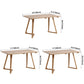 Contemporary Rectangle Dining Table Oak Solid Wood Table with Double Pedestal Clearhalo ' dining_table' 'Dining Tables & Seating' 'Dining Tables' 'furn' 'furn_dining_table' 'Furniture' 'furniture_dining_table' 'Kitchen & Dining Furniture' 'kitchen&dining_furn' 'kitchen' 'kitchen_dining_table' 3642469