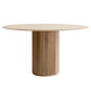 Contemporary Round Dining Table Ash Solid Wood Table with Pedestal Base Natural Without Chairs Clearhalo ' dining_table' 'Dining Tables & Seating' 'Dining Tables' 'furn' 'furn_dining_table' 'Furniture' 'furniture_dining_table' 'Kitchen & Dining Furniture' 'kitchen&dining_furn' 'kitchen' 'kitchen_dining_table' 3642482