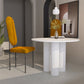 Round Shape Two-Color Dining Table Sintered Stone Table Contemporary with 3 Legs Clearhalo ' dining_table' 'Dining Tables & Seating' 'Dining Tables' 'furn' 'furn_dining_table' 'Furniture' 'furniture_dining_table' 'Kitchen & Dining Furniture' 'kitchen&dining_furn' 'kitchen' 'kitchen_dining_table' 3642485