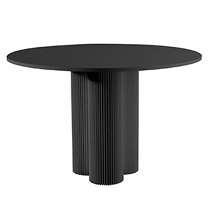 Round Shape Two-Color Dining Table Sintered Stone Table Contemporary with 3 Legs Clearhalo ' dining_table' 'Dining Tables & Seating' 'Dining Tables' 'furn' 'furn_dining_table' 'Furniture' 'furniture_dining_table' 'Kitchen & Dining Furniture' 'kitchen&dining_furn' 'kitchen' 'kitchen_dining_table' 3642488