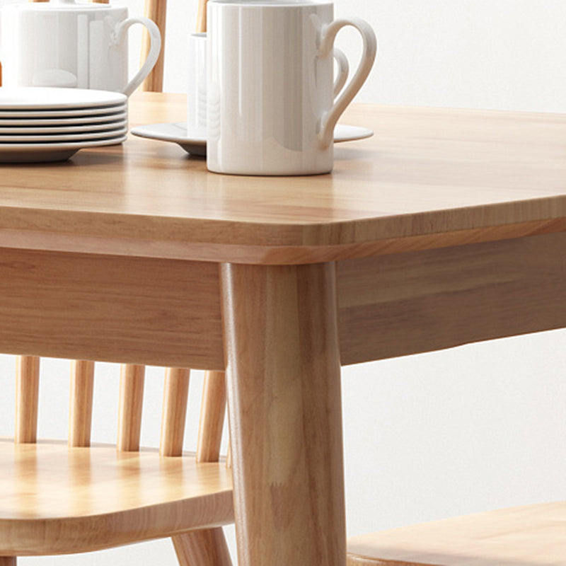 54"L Solid Wood Dining Table 4 Legs Base Rectangle Shape Table in Modern Style Clearhalo ' dining_table' 'Dining Tables & Seating' 'Dining Tables' 'furn' 'furn_dining_table' 'Furniture' 'furniture_dining_table' 'Kitchen & Dining Furniture' 'kitchen&dining_furn' 'kitchen' 'kitchen_dining_table' 3642505