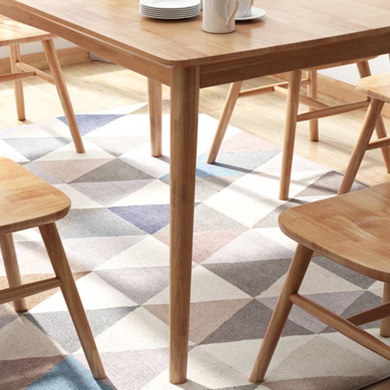 54"L Solid Wood Dining Table 4 Legs Base Rectangle Shape Table in Modern Style Clearhalo ' dining_table' 'Dining Tables & Seating' 'Dining Tables' 'furn' 'furn_dining_table' 'Furniture' 'furniture_dining_table' 'Kitchen & Dining Furniture' 'kitchen&dining_furn' 'kitchen' 'kitchen_dining_table' 3642507