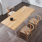 Minimalists Rectangle Khaki Dining Table Solid Wood Standard Dining Table for Kitchen Clearhalo ' dining_table' 'Dining Tables & Seating' 'Dining Tables' 'furn' 'furn_dining_table' 'Furniture' 'furniture_dining_table' 'Kitchen & Dining Furniture' 'kitchen&dining_furn' 'kitchen' 'kitchen_dining_table' 3642524