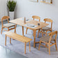 Contemporary Rectangle Dining Table Rubberwood Solid Wood Table with Double Pedestal Clearhalo ' dining_table' 'Dining Tables & Seating' 'Dining Tables' 'furn' 'furn_dining_table' 'Furniture' 'furniture_dining_table' 'Kitchen & Dining Furniture' 'kitchen&dining_furn' 'kitchen' 'kitchen_dining_table' 3642528