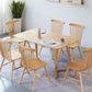 Contemporary Rectangle Dining Table Rubberwood Solid Wood Table with Double Pedestal Clearhalo ' dining_table' 'Dining Tables & Seating' 'Dining Tables' 'furn' 'furn_dining_table' 'Furniture' 'furniture_dining_table' 'Kitchen & Dining Furniture' 'kitchen&dining_furn' 'kitchen' 'kitchen_dining_table' 3642529