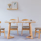 Contemporary Rectangle Dining Table Rubberwood Solid Wood Table with Double Pedestal Clearhalo ' dining_table' 'Dining Tables & Seating' 'Dining Tables' 'furn' 'furn_dining_table' 'Furniture' 'furniture_dining_table' 'Kitchen & Dining Furniture' 'kitchen&dining_furn' 'kitchen' 'kitchen_dining_table' 3642537