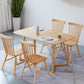Contemporary Rectangle Dining Table Rubberwood Solid Wood Table with Double Pedestal Clearhalo ' dining_table' 'Dining Tables & Seating' 'Dining Tables' 'furn' 'furn_dining_table' 'Furniture' 'furniture_dining_table' 'Kitchen & Dining Furniture' 'kitchen&dining_furn' 'kitchen' 'kitchen_dining_table' 3642538