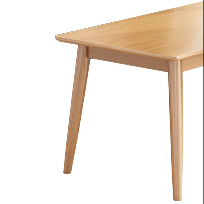 Rectangle 4 Legs Modern Dining Table Wood Color Fixed Table of Solid Wood Clearhalo ' dining_table' 'Dining Tables & Seating' 'Dining Tables' 'furn' 'furn_dining_table' 'Furniture' 'furniture_dining_table' 'Kitchen & Dining Furniture' 'kitchen&dining_furn' 'kitchen' 'kitchen_dining_table' 3642547