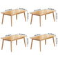 Rectangle 4 Legs Modern Dining Table Wood Color Fixed Table of Solid Wood Clearhalo ' dining_table' 'Dining Tables & Seating' 'Dining Tables' 'furn' 'furn_dining_table' 'Furniture' 'furniture_dining_table' 'Kitchen & Dining Furniture' 'kitchen&dining_furn' 'kitchen' 'kitchen_dining_table' 3642550