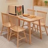 Rectangle Wood Color Dining Table Solid Wood Table Contemporary with 4 Legs Clearhalo ' dining_table' 'Dining Tables & Seating' 'Dining Tables' 'furn' 'furn_dining_table' 'Furniture' 'furniture_dining_table' 'Kitchen & Dining Furniture' 'kitchen&dining_furn' 'kitchen' 'kitchen_dining_table' 3642580