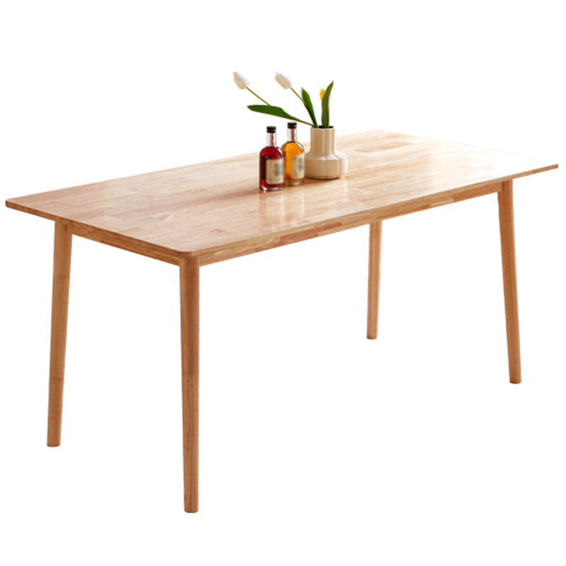 Rectangle Wood Color Dining Table Solid Wood Table Contemporary with 4 Legs Without Chairs Clearhalo ' dining_table' 'Dining Tables & Seating' 'Dining Tables' 'furn' 'furn_dining_table' 'Furniture' 'furniture_dining_table' 'Kitchen & Dining Furniture' 'kitchen&dining_furn' 'kitchen' 'kitchen_dining_table' 3642583