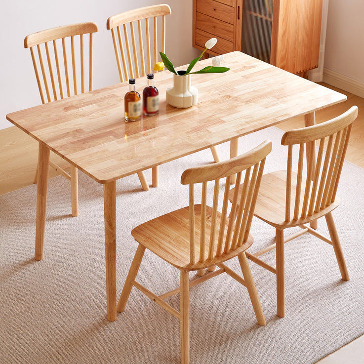 Rectangle Wood Color Dining Table Solid Wood Table Contemporary with 4 Legs Clearhalo ' dining_table' 'Dining Tables & Seating' 'Dining Tables' 'furn' 'furn_dining_table' 'Furniture' 'furniture_dining_table' 'Kitchen & Dining Furniture' 'kitchen&dining_furn' 'kitchen' 'kitchen_dining_table' 3642592
