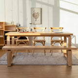 Pine Wood Dining Table in Nature Modern Table with Double Pedestal for Restaurant Clearhalo ' dining_table' 'Dining Tables & Seating' 'Dining Tables' 'furn' 'furn_dining_table' 'Furniture' 'furniture_dining_table' 'Kitchen & Dining Furniture' 'kitchen&dining_furn' 'kitchen' 'kitchen_dining_table' 3642596