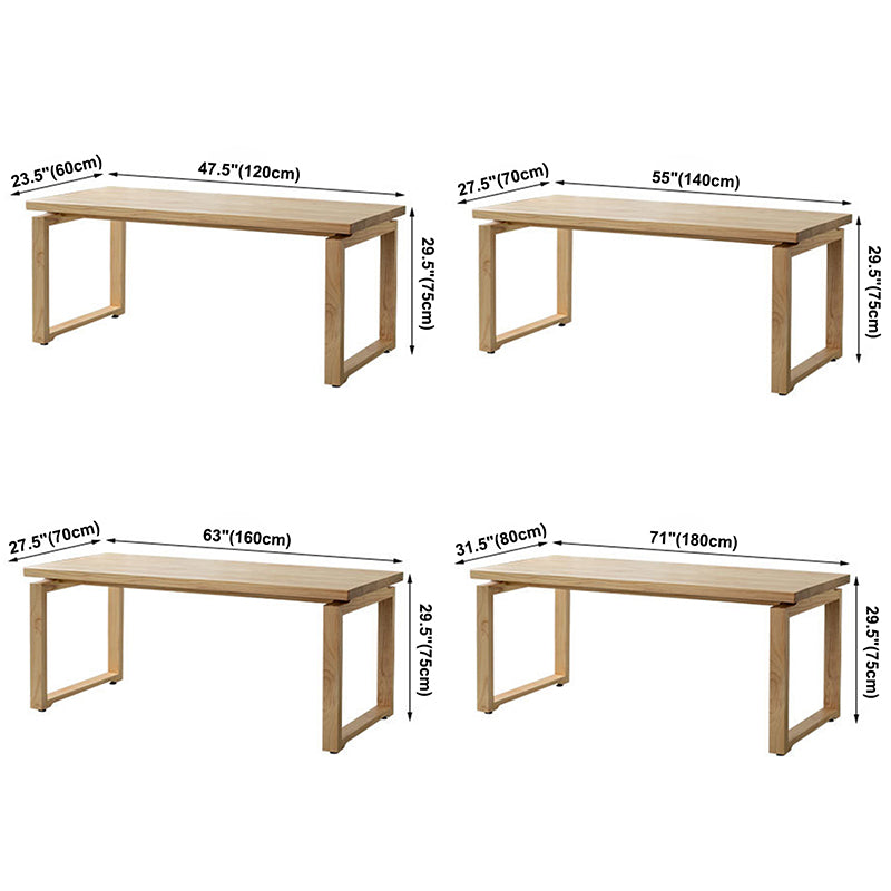 Pine Wood Dining Table in Nature Modern Table with Double Pedestal for Restaurant Clearhalo ' dining_table' 'Dining Tables & Seating' 'Dining Tables' 'furn' 'furn_dining_table' 'Furniture' 'furniture_dining_table' 'Kitchen & Dining Furniture' 'kitchen&dining_furn' 'kitchen' 'kitchen_dining_table' 3642603