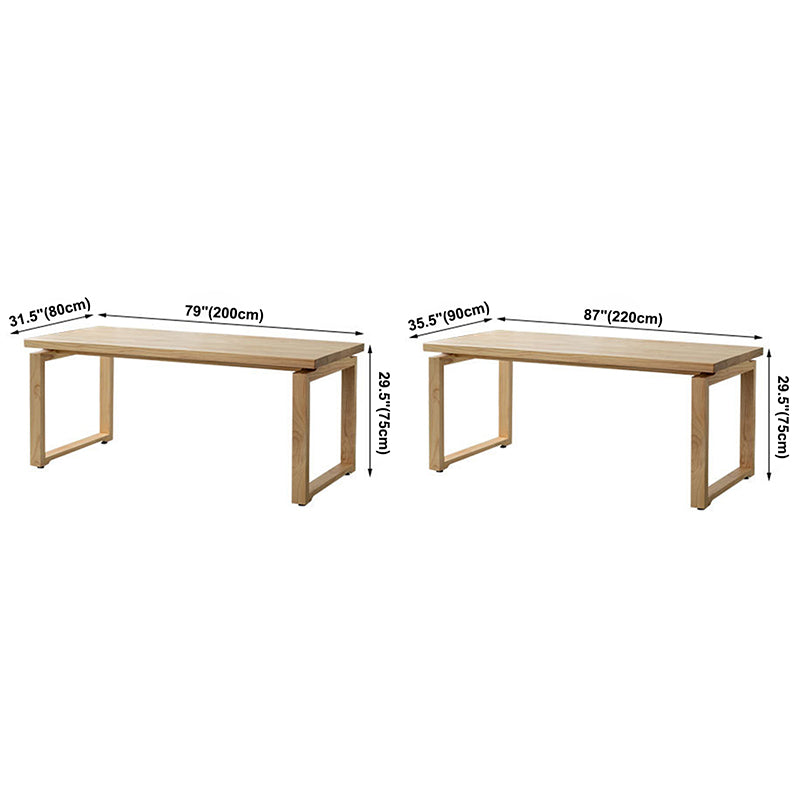 Pine Wood Dining Table in Nature Modern Table with Double Pedestal for Restaurant Clearhalo ' dining_table' 'Dining Tables & Seating' 'Dining Tables' 'furn' 'furn_dining_table' 'Furniture' 'furniture_dining_table' 'Kitchen & Dining Furniture' 'kitchen&dining_furn' 'kitchen' 'kitchen_dining_table' 3642604