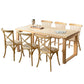 Pine Wood Dining Table in Nature Modern Table with Double Pedestal for Restaurant Clearhalo ' dining_table' 'Dining Tables & Seating' 'Dining Tables' 'furn' 'furn_dining_table' 'Furniture' 'furniture_dining_table' 'Kitchen & Dining Furniture' 'kitchen&dining_furn' 'kitchen' 'kitchen_dining_table' 3642605