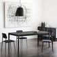 Modern Black Solid Wood Dining Table Rectangle Kitchen Dining Table with 4 Legs Base Clearhalo ' dining_table' 'Dining Tables & Seating' 'Dining Tables' 'Furniture' 'furniture_dining_table' 'Kitchen & Dining Furniture' 'kitchen&dining_furn' 'kitchen' 'kitchen_dining_table' 3642610
