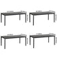 Modern Black Solid Wood Dining Table Rectangle Kitchen Dining Table with 4 Legs Base Clearhalo ' dining_table' 'Dining Tables & Seating' 'Dining Tables' 'Furniture' 'furniture_dining_table' 'Kitchen & Dining Furniture' 'kitchen&dining_furn' 'kitchen' 'kitchen_dining_table' 3642614