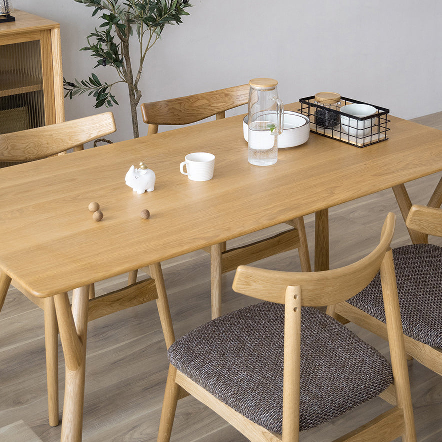 Contemporary Rectangle Dining Table Solid Wood Table with 4 Legs for Home Kitchen Dinner Clearhalo ' dining_table' 'Dining Tables & Seating' 'Dining Tables' 'furn' 'furn_dining_table' 'Furniture' 'furniture_dining_table' 'Kitchen & Dining Furniture' 'kitchen&dining_furn' 'kitchen' 'kitchen_dining_table' 3642627