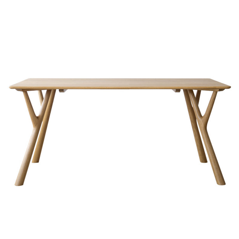 Contemporary Rectangle Dining Table Solid Wood Table with 4 Legs for Home Kitchen Dinner Natural Without Chairs Clearhalo ' dining_table' 'Dining Tables & Seating' 'Dining Tables' 'furn' 'furn_dining_table' 'Furniture' 'furniture_dining_table' 'Kitchen & Dining Furniture' 'kitchen&dining_furn' 'kitchen' 'kitchen_dining_table' 3642629