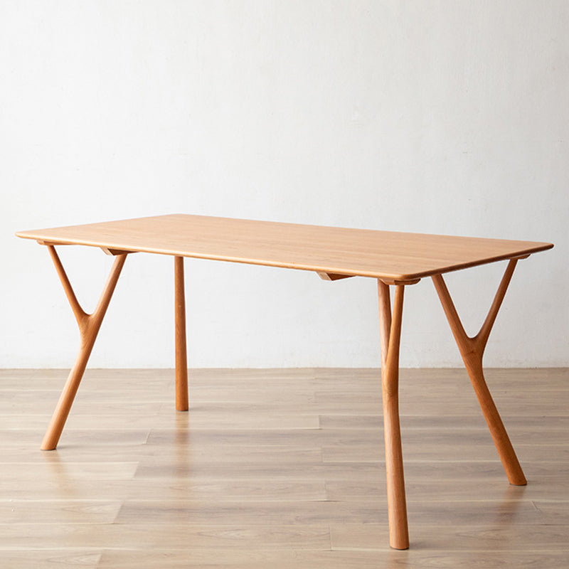 Contemporary Rectangle Dining Table Solid Wood Table with 4 Legs for Home Kitchen Dinner Clearhalo ' dining_table' 'Dining Tables & Seating' 'Dining Tables' 'furn' 'furn_dining_table' 'Furniture' 'furniture_dining_table' 'Kitchen & Dining Furniture' 'kitchen&dining_furn' 'kitchen' 'kitchen_dining_table' 3642635