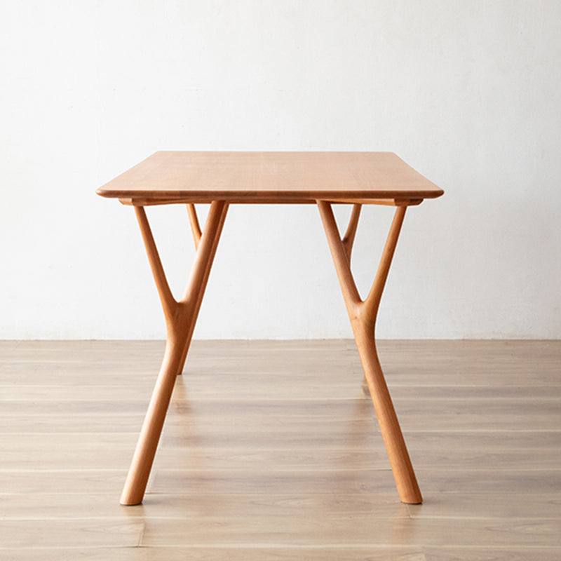 Contemporary Rectangle Dining Table Solid Wood Table with 4 Legs for Home Kitchen Dinner Clearhalo ' dining_table' 'Dining Tables & Seating' 'Dining Tables' 'furn' 'furn_dining_table' 'Furniture' 'furniture_dining_table' 'Kitchen & Dining Furniture' 'kitchen&dining_furn' 'kitchen' 'kitchen_dining_table' 3642636