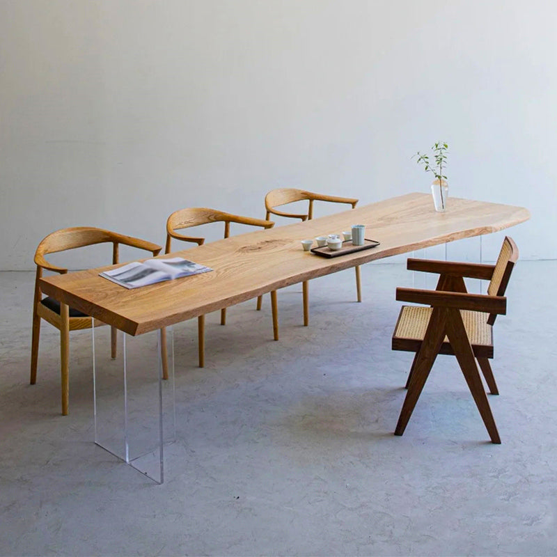 Rectangle Casual Dining Table Wood Color Fixed Table of Pine Solid Wood Without Chairs Clearhalo ' dining_table' 'Dining Tables & Seating' 'Dining Tables' 'furn' 'furn_dining_table' 'Furniture' 'furniture_dining_table' 'Kitchen & Dining Furniture' 'kitchen&dining_furn' 'kitchen' 'kitchen_dining_table' 3642640