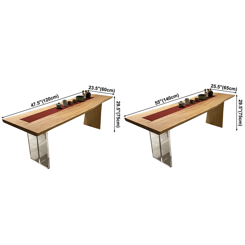 Rectangle Casual Dining Table Wood Color Fixed Table of Pine Solid Wood Clearhalo ' dining_table' 'Dining Tables & Seating' 'Dining Tables' 'furn' 'furn_dining_table' 'Furniture' 'furniture_dining_table' 'Kitchen & Dining Furniture' 'kitchen&dining_furn' 'kitchen' 'kitchen_dining_table' 3642645
