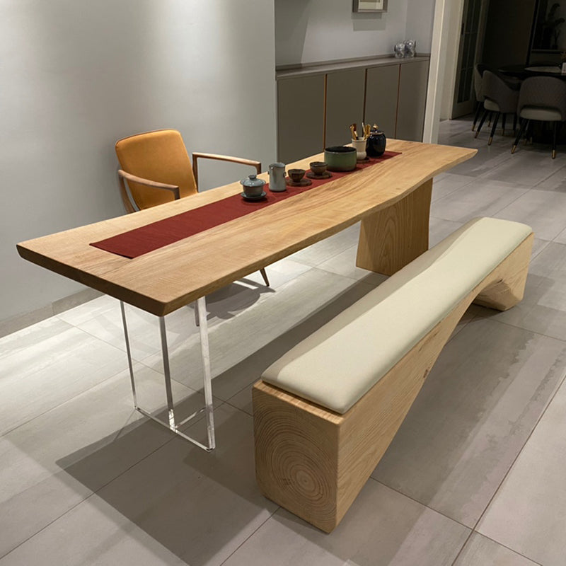 Rectangle Casual Dining Table Wood Color Fixed Table of Pine Solid Wood Clearhalo ' dining_table' 'Dining Tables & Seating' 'Dining Tables' 'furn' 'furn_dining_table' 'Furniture' 'furniture_dining_table' 'Kitchen & Dining Furniture' 'kitchen&dining_furn' 'kitchen' 'kitchen_dining_table' 3642647
