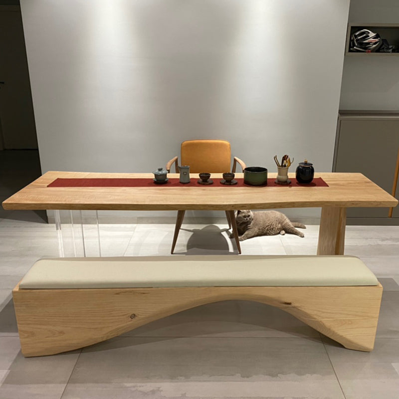 Rectangle Casual Dining Table Wood Color Fixed Table of Pine Solid Wood Clearhalo ' dining_table' 'Dining Tables & Seating' 'Dining Tables' 'furn' 'furn_dining_table' 'Furniture' 'furniture_dining_table' 'Kitchen & Dining Furniture' 'kitchen&dining_furn' 'kitchen' 'kitchen_dining_table' 3642648