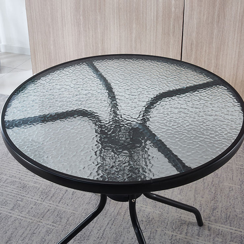 Modern Round Dining Table Clear Tempered Glass Table with Pedestal Base Clearhalo ' dining_table' 'Dining Tables & Seating' 'Dining Tables' 'furn' 'furn_dining_table' 'Furniture' 'furniture_dining_table' 'Kitchen & Dining Furniture' 'kitchen&dining_furn' 'kitchen' 'kitchen_dining_table' 3642656