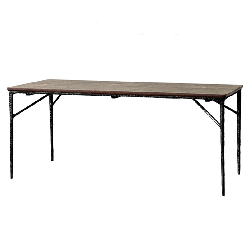 Contemporary Style Solid Wood Board Rectangle Dining Table 4 Legs Table for Home Black Without Chairs Clearhalo ' dining_table' 'Dining Tables & Seating' 'Dining Tables' 'furn' 'furn_dining_table' 'Furniture' 'furniture_dining_table' 'Kitchen & Dining Furniture' 'kitchen&dining_furn' 'kitchen' 'kitchen_dining_table' 3642676