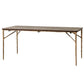 Contemporary Style Solid Wood Board Rectangle Dining Table 4 Legs Table for Home Gold Without Chairs Clearhalo ' dining_table' 'Dining Tables & Seating' 'Dining Tables' 'furn' 'furn_dining_table' 'Furniture' 'furniture_dining_table' 'Kitchen & Dining Furniture' 'kitchen&dining_furn' 'kitchen' 'kitchen_dining_table' 3642680