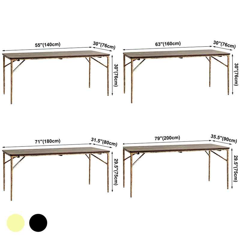 Contemporary Style Solid Wood Board Rectangle Dining Table 4 Legs Table for Home Clearhalo ' dining_table' 'Dining Tables & Seating' 'Dining Tables' 'furn' 'furn_dining_table' 'Furniture' 'furniture_dining_table' 'Kitchen & Dining Furniture' 'kitchen&dining_furn' 'kitchen' 'kitchen_dining_table' 3642682