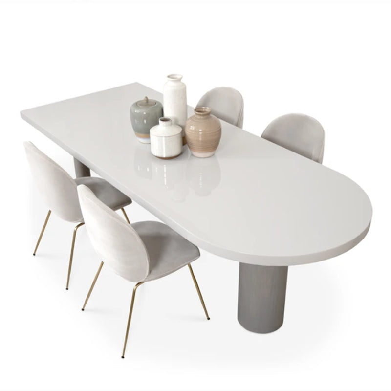 Irregular Pine Solid Wood Dining Table Modern White Top Island Table with 3 Legs Clearhalo ' dining_table' 'Dining Tables & Seating' 'Dining Tables' 'furn' 'furn_dining_table' 'Furniture' 'furniture_dining_table' 'Kitchen & Dining Furniture' 'kitchen&dining_furn' 'kitchen' 'kitchen_dining_table' 3642698