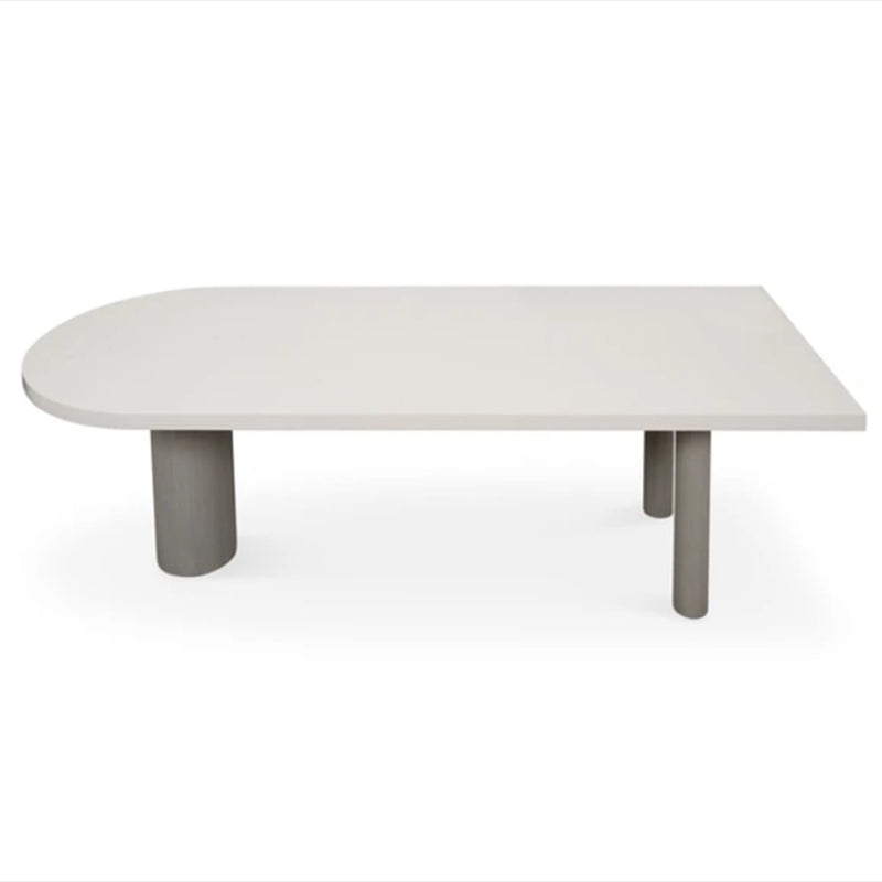 Irregular Pine Solid Wood Dining Table Modern White Top Island Table with 3 Legs Clearhalo ' dining_table' 'Dining Tables & Seating' 'Dining Tables' 'furn' 'furn_dining_table' 'Furniture' 'furniture_dining_table' 'Kitchen & Dining Furniture' 'kitchen&dining_furn' 'kitchen' 'kitchen_dining_table' 3642699