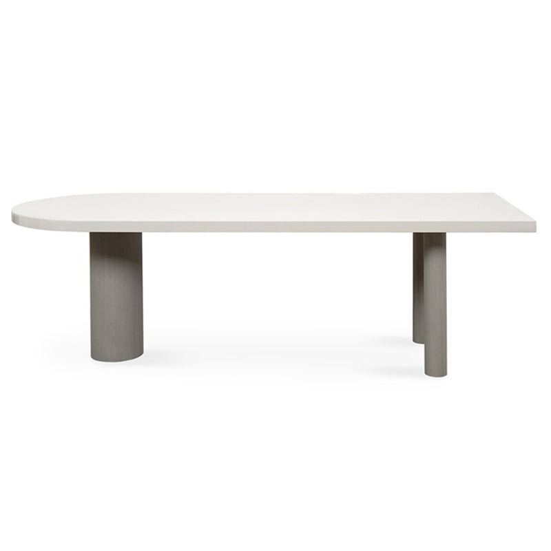 Irregular Pine Solid Wood Dining Table Modern White Top Island Table with 3 Legs Without Chairs Clearhalo ' dining_table' 'Dining Tables & Seating' 'Dining Tables' 'furn' 'furn_dining_table' 'Furniture' 'furniture_dining_table' 'Kitchen & Dining Furniture' 'kitchen&dining_furn' 'kitchen' 'kitchen_dining_table' 3642701