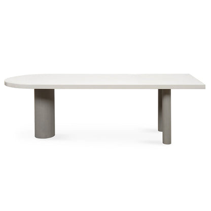 Irregular Pine Solid Wood Dining Table Modern White Top Island Table with 3 Legs Without Chairs Clearhalo ' dining_table' 'Dining Tables & Seating' 'Dining Tables' 'furn' 'furn_dining_table' 'Furniture' 'furniture_dining_table' 'Kitchen & Dining Furniture' 'kitchen&dining_furn' 'kitchen' 'kitchen_dining_table' 3642701