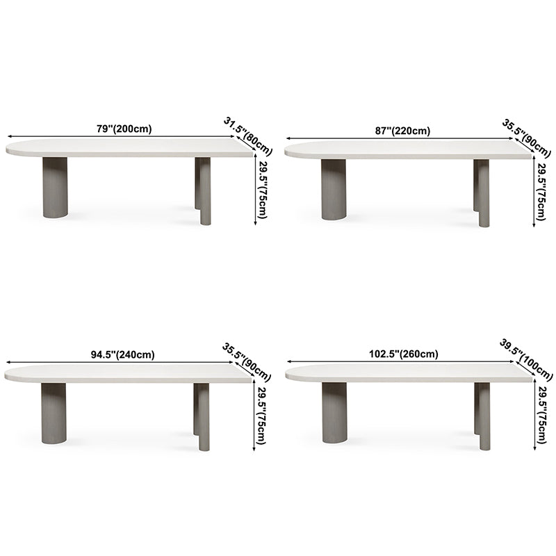 Irregular Pine Solid Wood Dining Table Modern White Top Island Table with 3 Legs Clearhalo ' dining_table' 'Dining Tables & Seating' 'Dining Tables' 'furn' 'furn_dining_table' 'Furniture' 'furniture_dining_table' 'Kitchen & Dining Furniture' 'kitchen&dining_furn' 'kitchen' 'kitchen_dining_table' 3642703