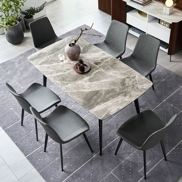 Metal Modern Rectangle Dining Table Sintered Stone Dining Table for Kitchen and Dining Room Clearhalo ' dining_table' 'Dining Tables & Seating' 'Dining Tables' 'furn' 'furn_dining_table' 'Furniture' 'furniture_dining_table' 'Kitchen & Dining Furniture' 'kitchen&dining_furn' 'kitchen' 'kitchen_dining_table' 3642716