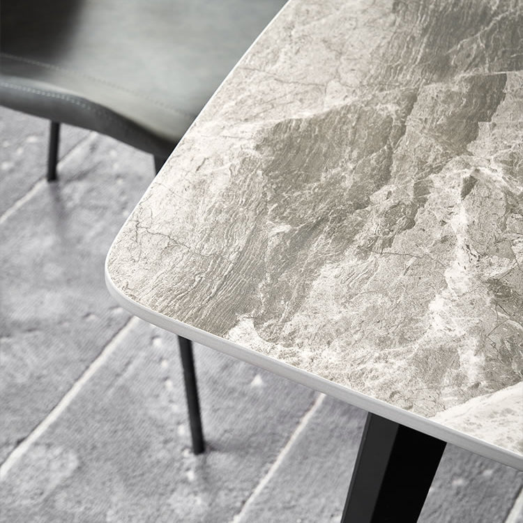 Metal Modern Rectangle Dining Table Sintered Stone Dining Table for Kitchen and Dining Room Clearhalo ' dining_table' 'Dining Tables & Seating' 'Dining Tables' 'furn' 'furn_dining_table' 'Furniture' 'furniture_dining_table' 'Kitchen & Dining Furniture' 'kitchen&dining_furn' 'kitchen' 'kitchen_dining_table' 3642720