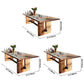 Minimalist Rectangle Shape Brown Dining Table Solid Wood Kitchen Dining Table with Trestle Base Clearhalo ' dining_table' 'Dining Tables & Seating' 'Dining Tables' 'furn' 'furn_dining_table' 'Furniture' 'furniture_dining_table' 'Kitchen & Dining Furniture' 'kitchen&dining_furn' 'kitchen' 'kitchen_dining_table' 3642738