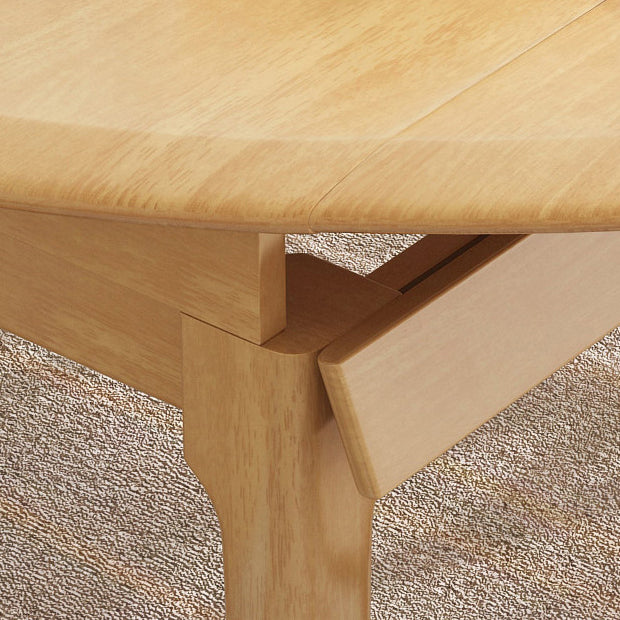 Contemporary Round Dining Table Rubberwood Solid Wood Table with 4 Legs Clearhalo ' dining_table' 'Dining Tables & Seating' 'Dining Tables' 'furn' 'furn_dining_table' 'Furniture' 'furniture_dining_table' 'Kitchen & Dining Furniture' 'kitchen&dining_furn' 'kitchen' 'kitchen_dining_table' 3642748